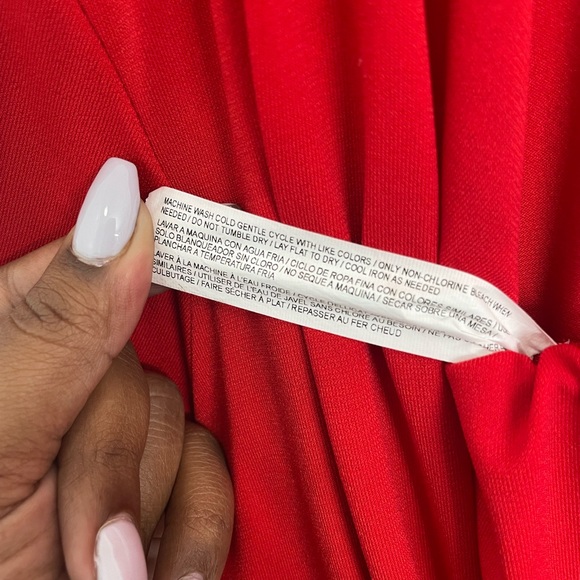 ELOQUII Plus Size Red Tie Front Jumpsuit - Picture 7 of 7